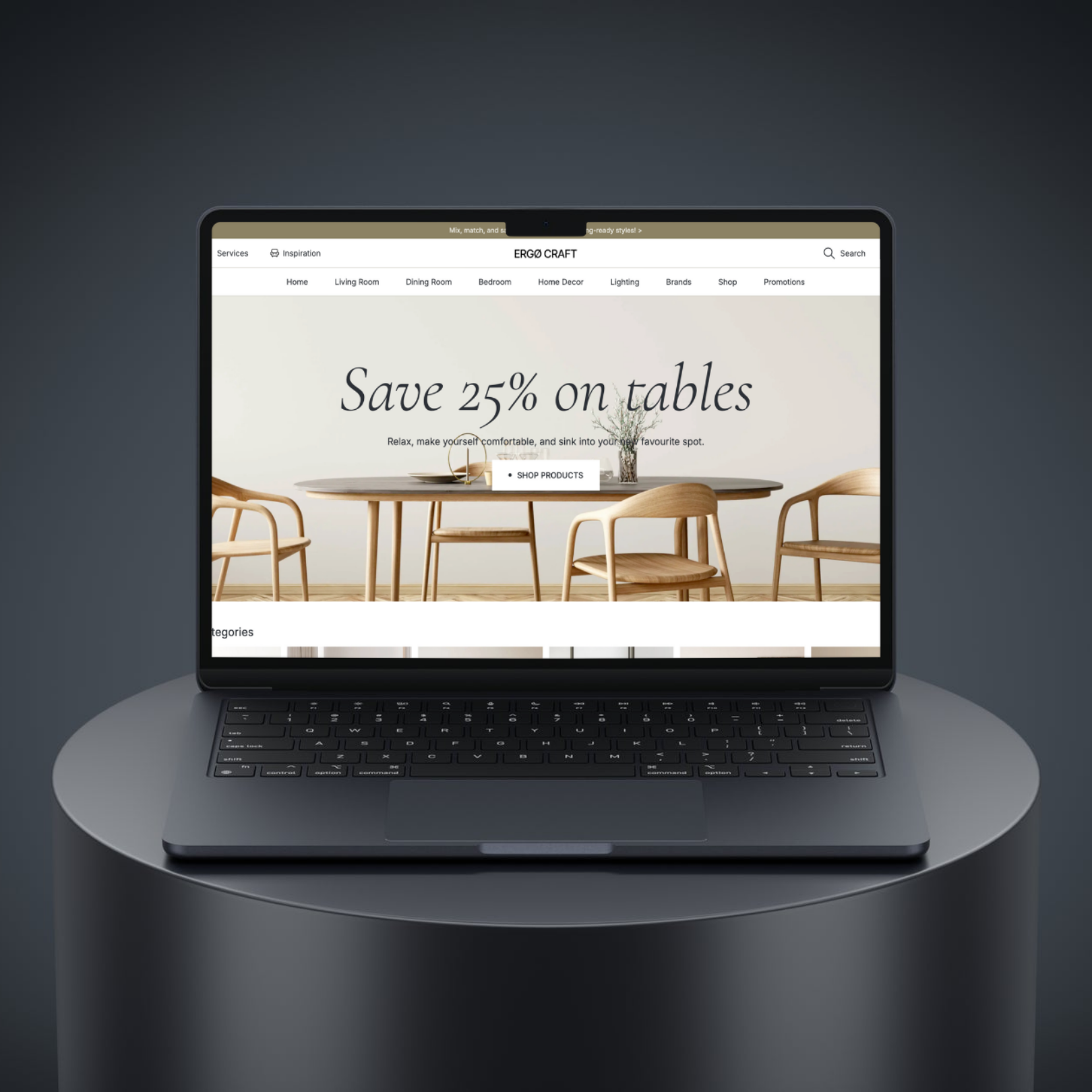 Retail website design